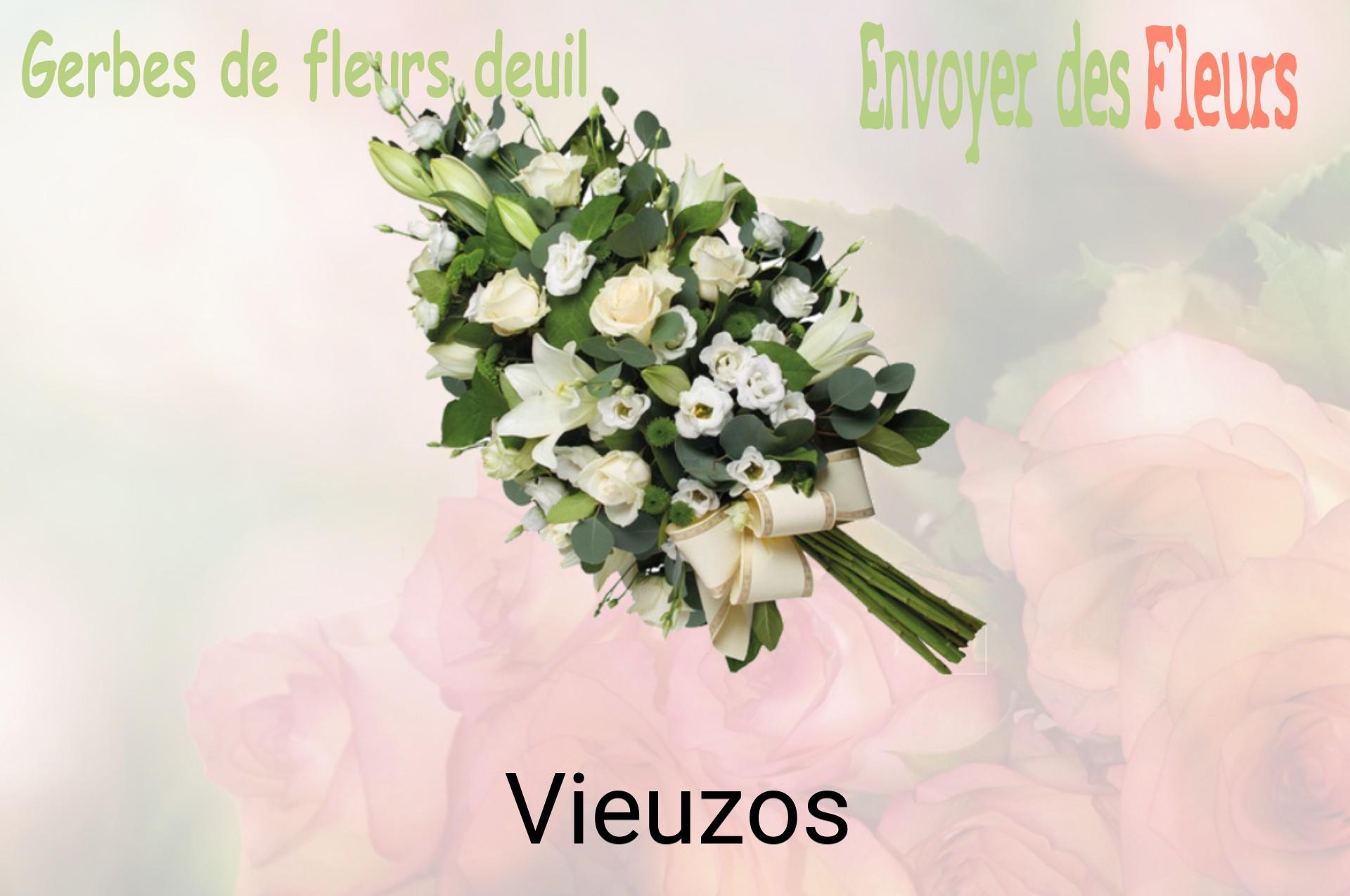 Gerbe de fleurs de deuil livrée à Vieuzos